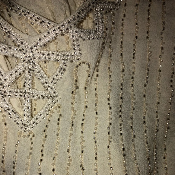 White Beaded Romper - Picture 5 of 7